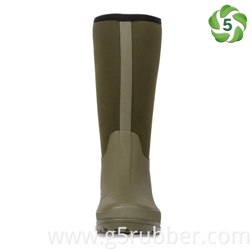 14 Inch Green Neoprene Rubber Boots